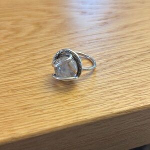 Silver & Stone Handmade Wire Ring